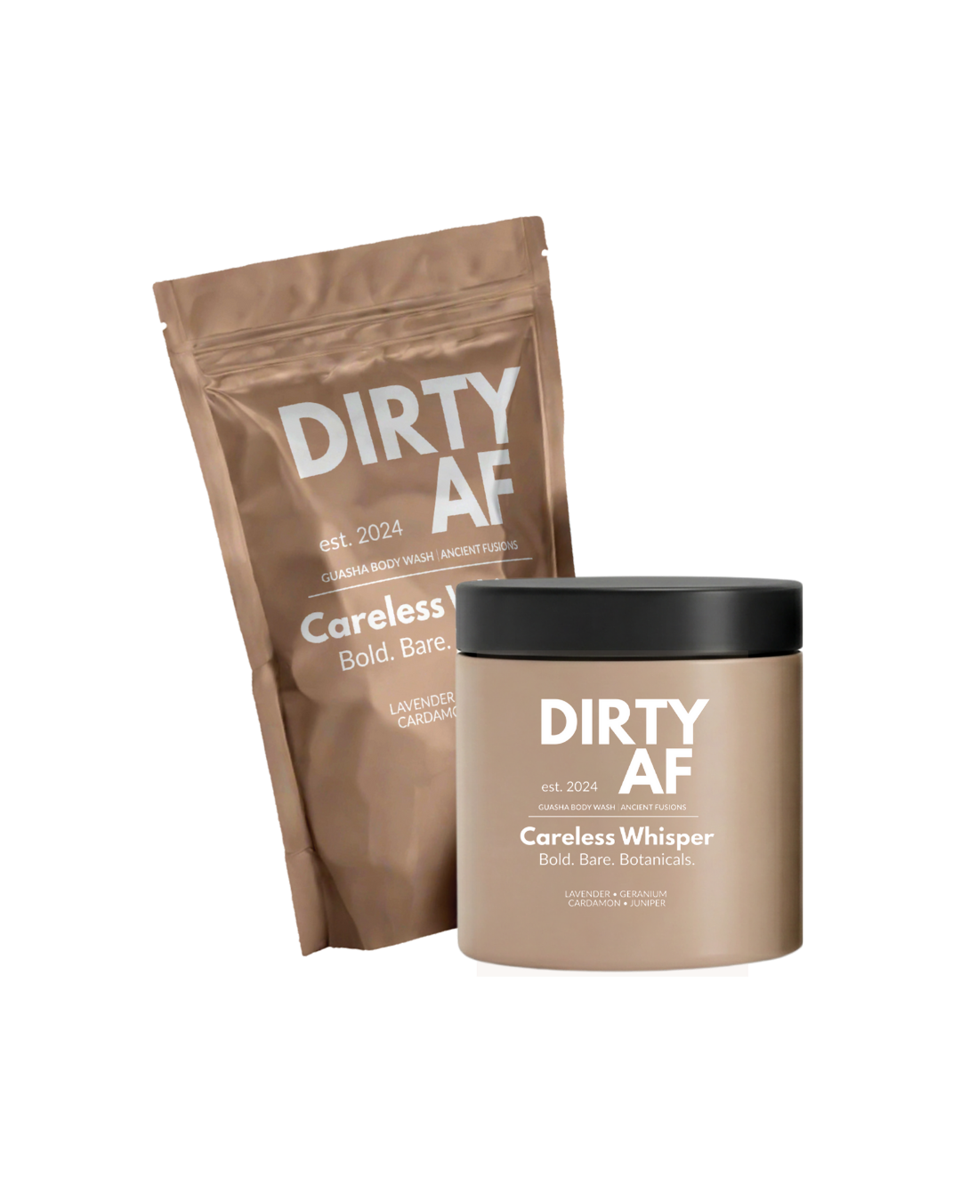 Careless Whisper Dirty Duo Bundle. 1 x Tub, 1 x Pouch