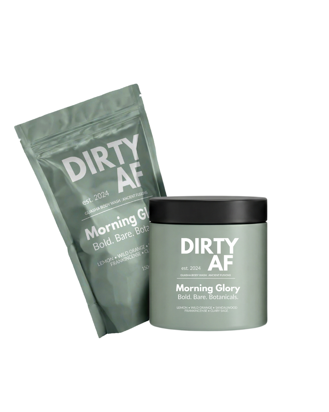 Morning Glory Dirty Duo Bundle. 1 x Tub, 1 x Pouch